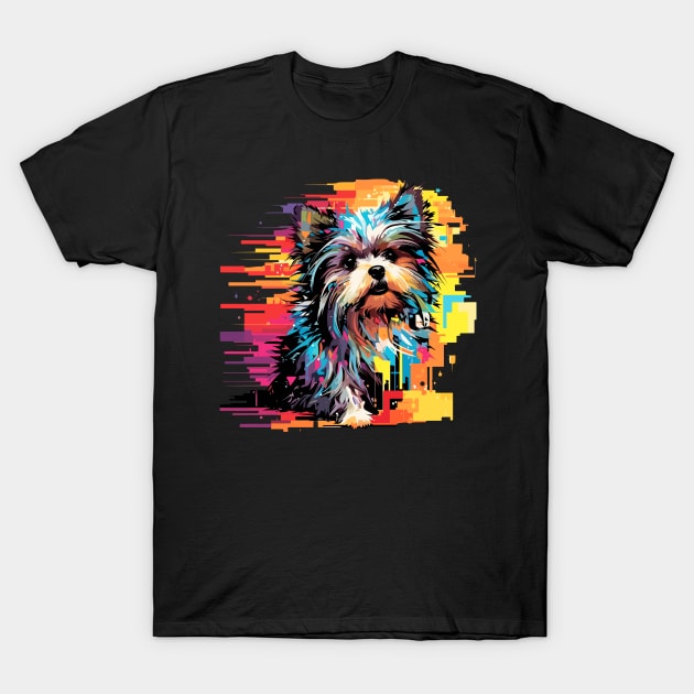 Yorkshire Terrier Dog Pet World Animal Lover Furry Friend Abstract T-Shirt by Cubebox